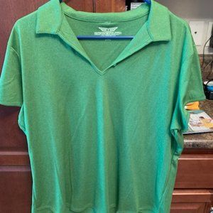 Women's 2XL Green Golf Polo